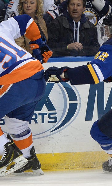With Backes setting the example, Blues' top line is heating up